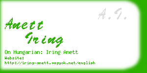 anett iring business card